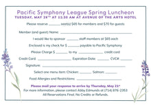Load image into Gallery viewer, Pacific Symphony League Spring Luncheon on May 26th, 2026