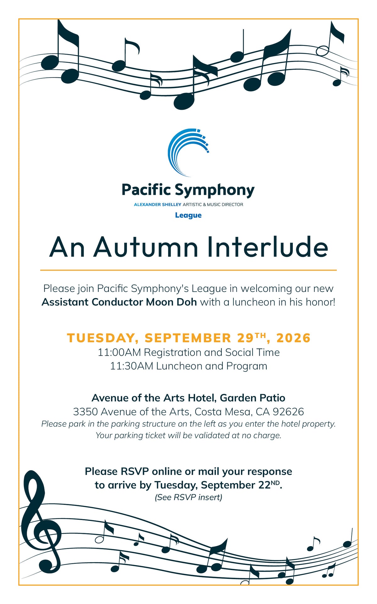 League Fall Luncheon on Tuesday, September 29, 2026
